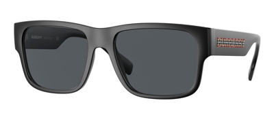 Shop Burberry Knight Be4358 346487 Wayfarer Sunglasses In Grey