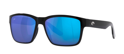 Shop Costa Del Mar Paunch 06s9049 Rectangle Polarized Sunglasses In Blue