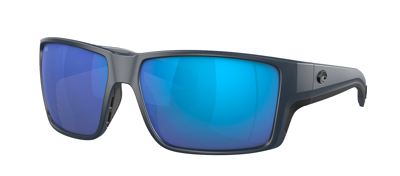 Shop Costa Del Mar Reefton 06s9080 Rectangle Polarized Sunglasses In Blue