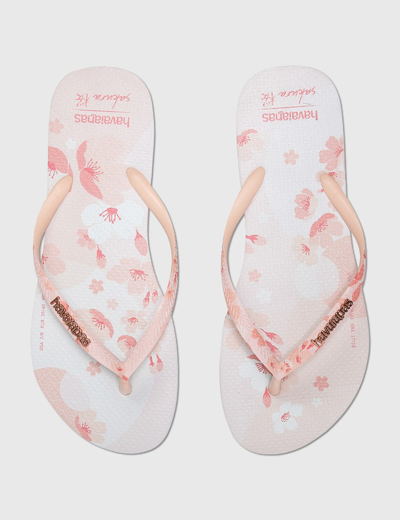 Shop Havaianas Slim Sakura Flip Flops In Pink
