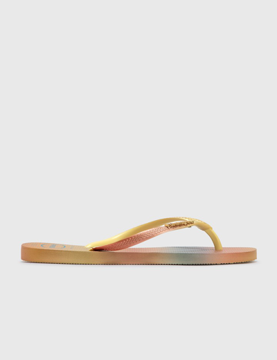Havaianas Slim Gradient Sunset Flip Flops In Multicolor