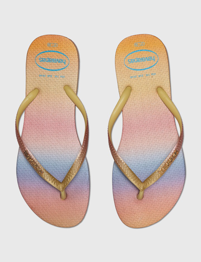 Havaianas Slim Gradient Sunset Flip Flops In Multicolor