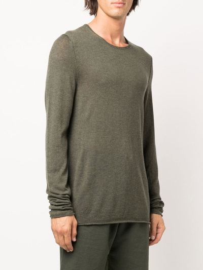 Shop Zadig & Voltaire Long-sleeve Cashmere Top In Grün
