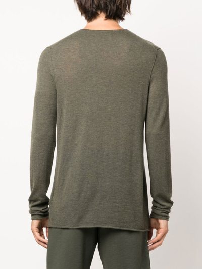 Shop Zadig & Voltaire Long-sleeve Cashmere Top In Grün