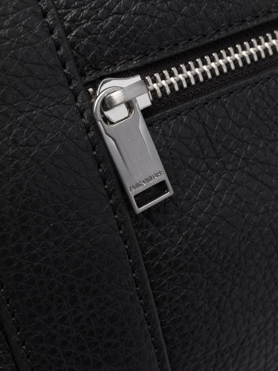 Zadig & Voltaire Initiale Jamie Grained-leather Bag In Schwarz