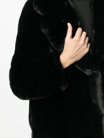 Shop Apparis Oversize Faux-fur Coat In Black