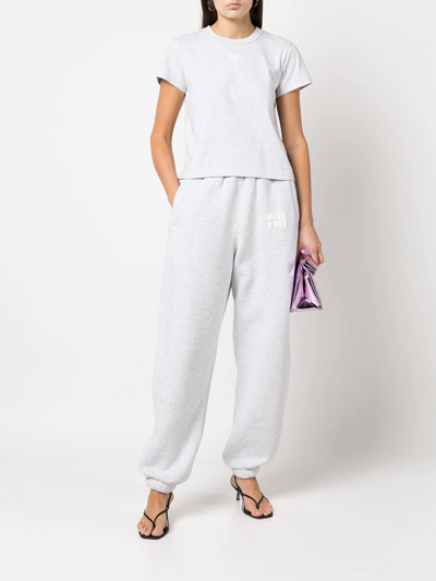 Alexander Wang Logo-print Track Trousers In Grey