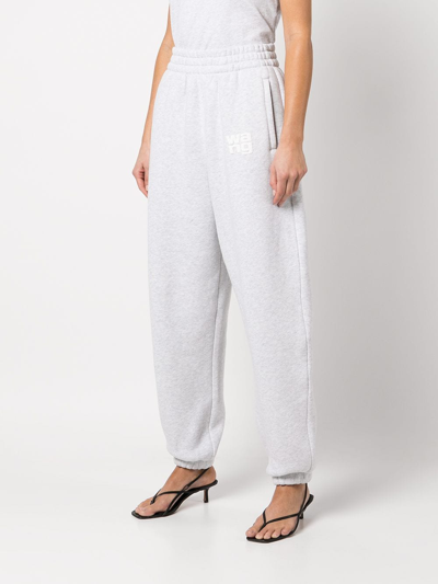 Alexander Wang Logo-print Track Trousers In Grey