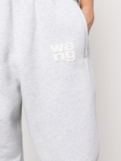 Alexander Wang Logo-print Track Trousers In Grey