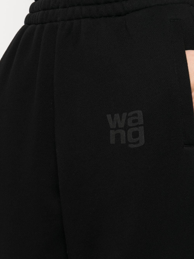 Shop Alexander Wang Logo-print Track Trousers In Black