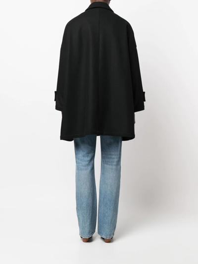 Shop Mackintosh Humbie Wool Overcoat In Black