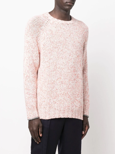 Brunello Cucinelli Ribbed-knit Jumper In Neutrals