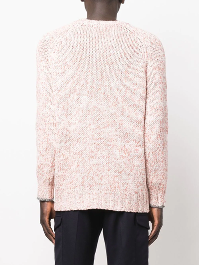 Brunello Cucinelli Ribbed-knit Jumper In Neutrals