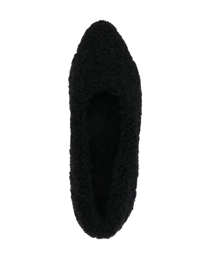 Shop Age Of Innocence Zuri Shearling Ballerina Shoes In Black