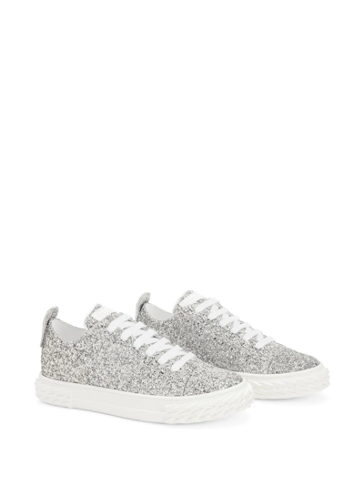 Giuseppe Zanotti Eco-blabber Glitter Low-top Sneakers In Grey