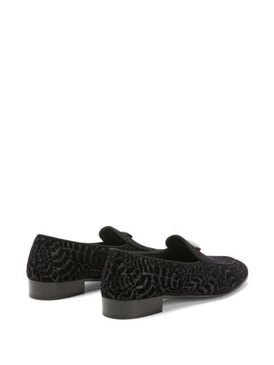 Shop Giuseppe Zanotti Gz Rudolph Leather Loafers In Black