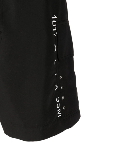 Shop Alyx Logo-print Swim Shorts In Schwarz