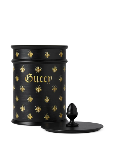 Shop Gucci Herbosum Fragrance "guccy" Candle In Schwarz