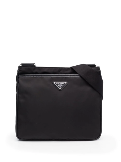 Prada Re-nylon Messenger Bag In Schwarz