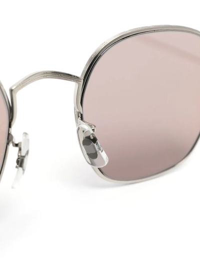 Shop Oliver Peoples Round-frame Sunglasses In Silber