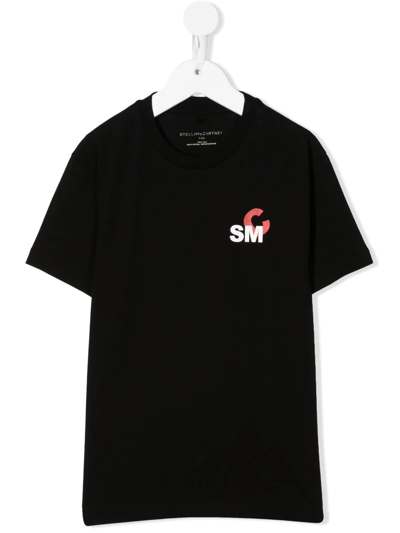 Shop Stella Mccartney Graphic-print Cotton T-shirt In Schwarz