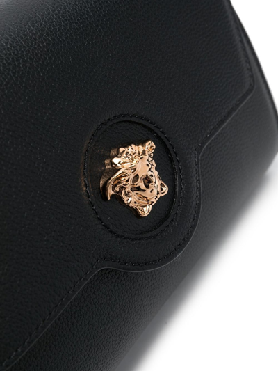 Shop Versace La Medusa Crossbody Bag In Black