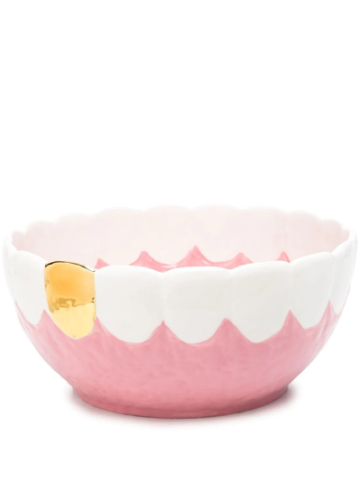 Shop Seletti Toothy Frootie Bowl In Rosa