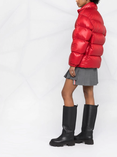 Prada Re-nylon Puffer Jacket In Rot