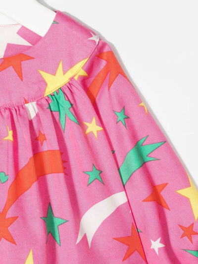 Shop Stella Mccartney Star-print Gathered Blouse In Rosa