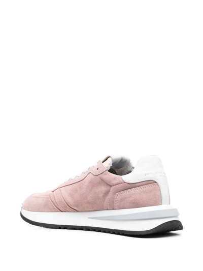 Philippe Model Side Logo-patch Sneakers In Rosa