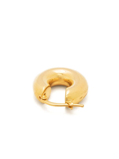Jil Sander Polished Geometric Earrings In Gold