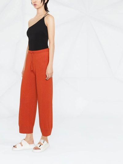 Stella Mccartney Relaxed Cashmere Wardrobe Trousers Knit In Orange