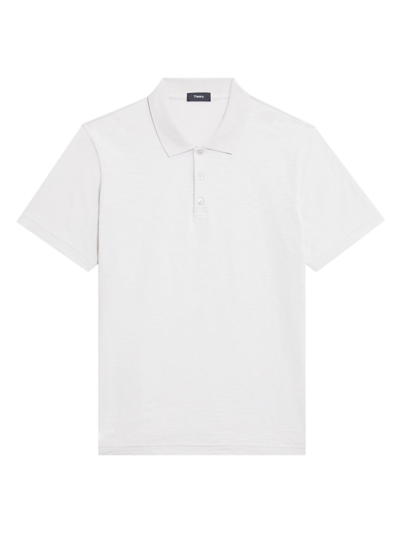 Shop Theory Men's Bron Cotton Polo Shirt In Moon