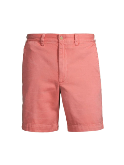 Shop Polo Ralph Lauren Men's Montauk Twill Flat-front Sailing Shorts In Red