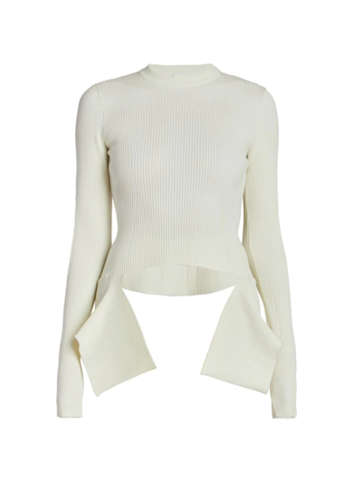 Shop Givenchy Women's Rib-knit Sweater In Off White