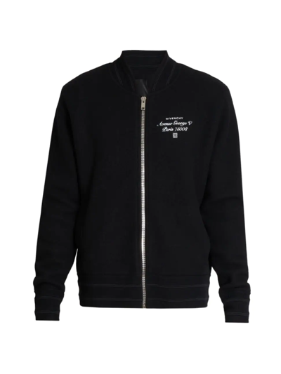 Shop Givenchy Men's 4g Embroidered Varsity Jacket In Black