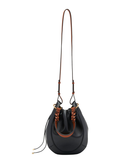 Shop Ulla Johnson Women's Hilma Leather Bucket Bag In Noir