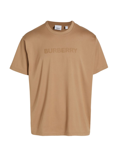 Shop Burberry Men's Harriston Logo T-shirt In Camel