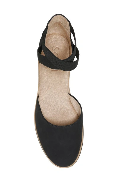 Shop Natural Soul Soul Naturalizer Intro D'orsay Wedge Flat In Black Synthetic Nubuck