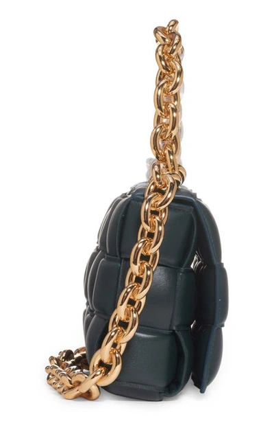 Shop Bottega Veneta The Chain Cassette Bag In Inkwell-gold