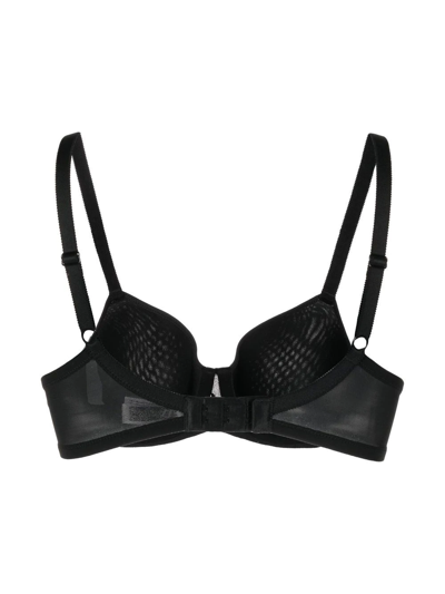 Shop Wacoal Lace-detail Clasp-fastening Bra In Black