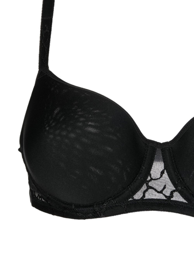 Shop Wacoal Lace-detail Clasp-fastening Bra In Black