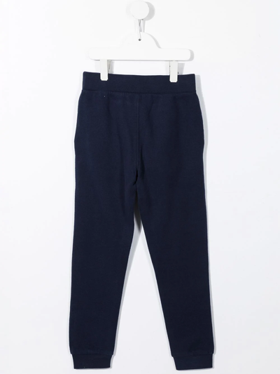 Shop Hackett Logo-print Drawstring Sweatpants In Blue