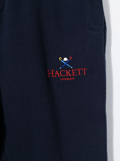 Hackett Logo-print Drawstring Sweatpants In Blue