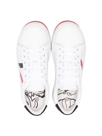 Shop Kenzo Logo-patch Low-top Sneakers In White