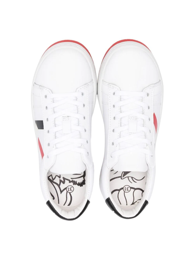 Kenzo Girls Teen White K Logo Trainers In White
