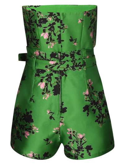 Shop Philosophy Di Lorenzo Serafini Belted Waist Floral Print Overall In Verde Fantasia