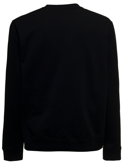 Shop Versace Black Jersey Sweatshirt With Logo Print