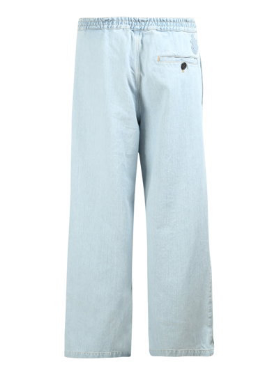 Shop Moncler Genius Bleached Jeans - Moncler Jw Anderson In Blue