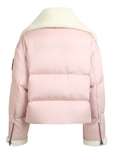 Shop Moncler Genius Penygarder Denim Down Jacket - Moncler Jw Anderson In Pink